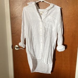 Banana Republic White Tunic Top